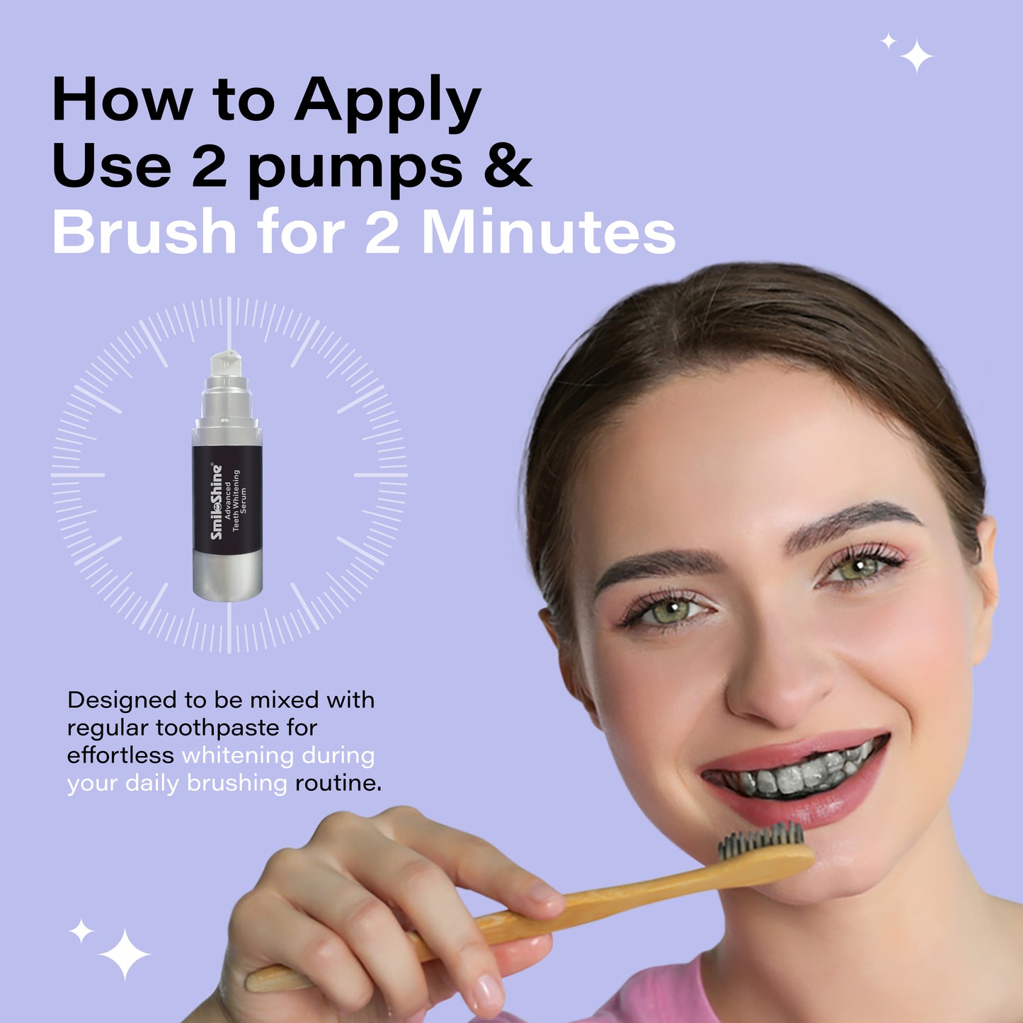SmiloShine® Advance Teeth Whitening Serum with How to Use