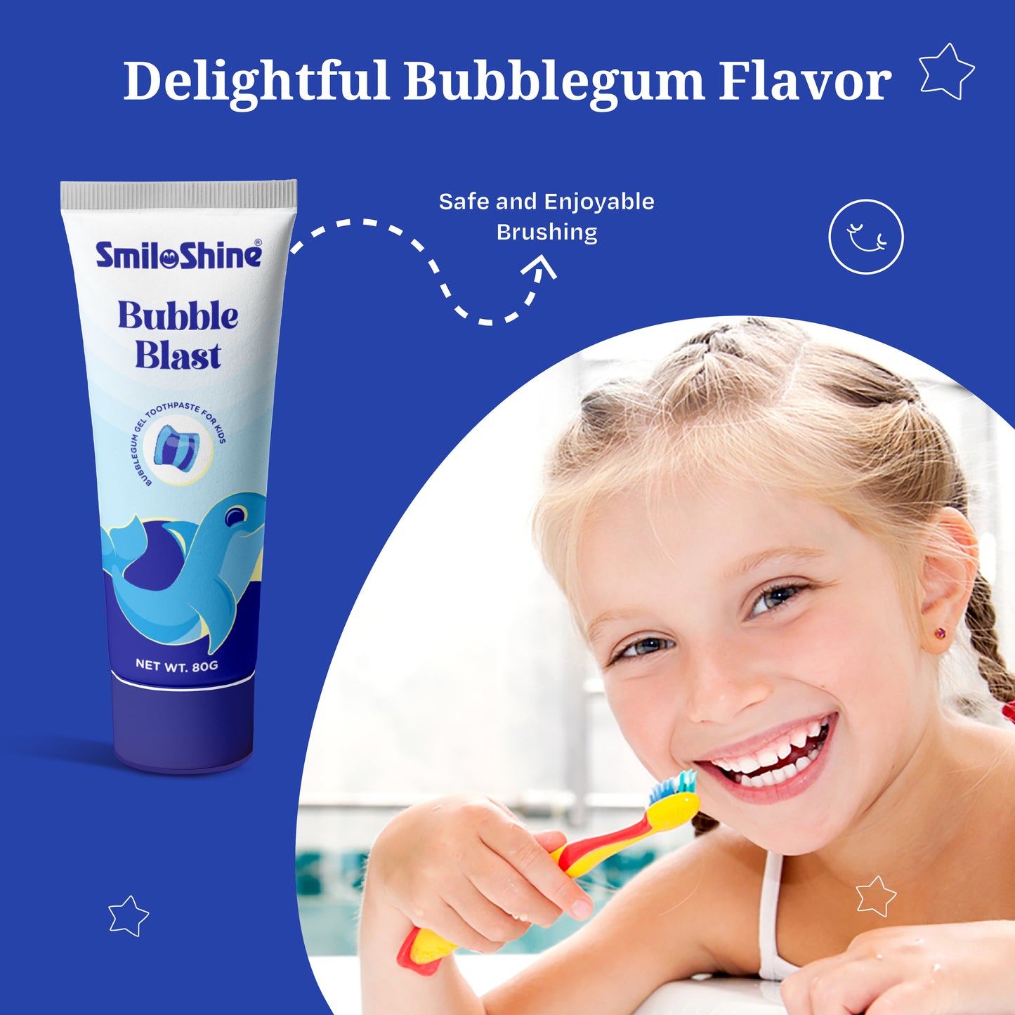 SmiloShine® Kids Bubble Blast Gel Toothpaste - How to Use