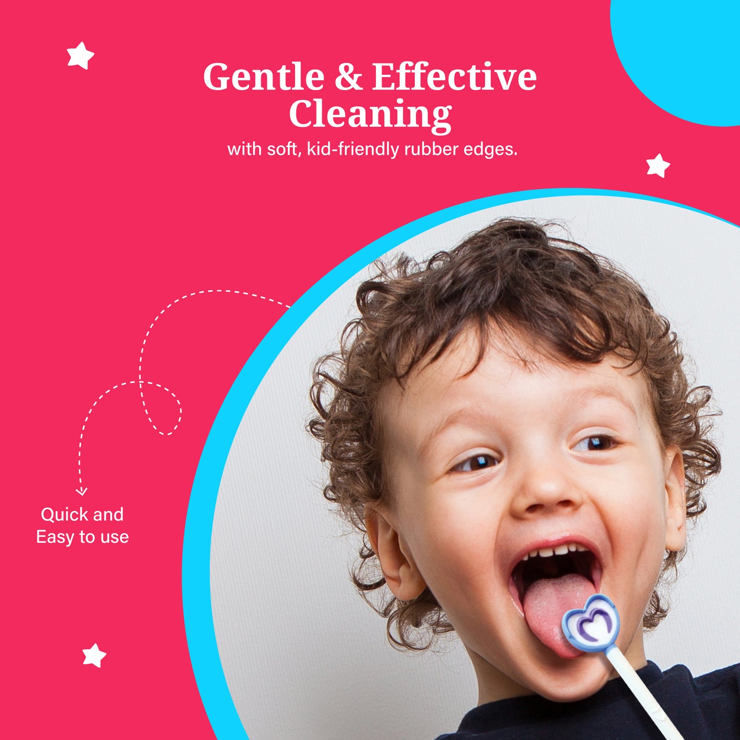 SmiloShine® Unicorn Heartipop Kids Tongue Cleaner - How to Use