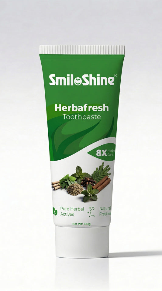 SmiloShine® Herbafresh Herbal Toothpaste | 8X Herbal Care | Pack of 2